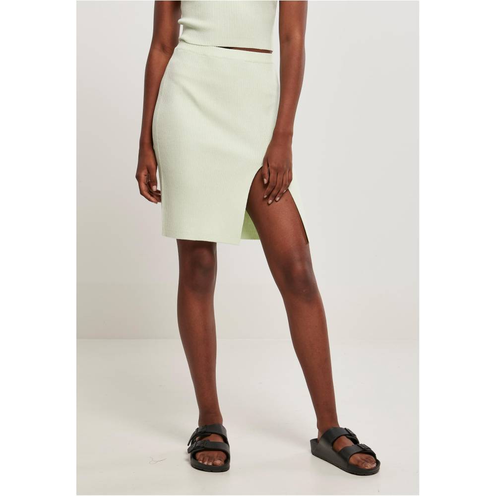 Urban Classics - Rib knit Korte rok - Groen